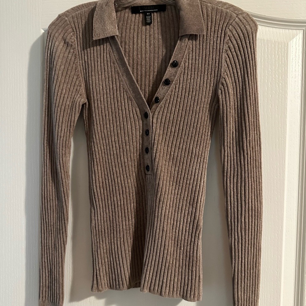 WHBM Long Sleeve Ribbed Sweater